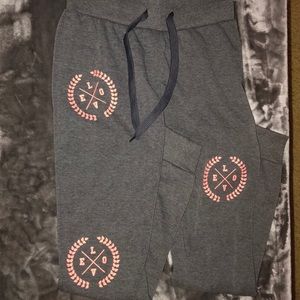 Grey skinny sweat pants